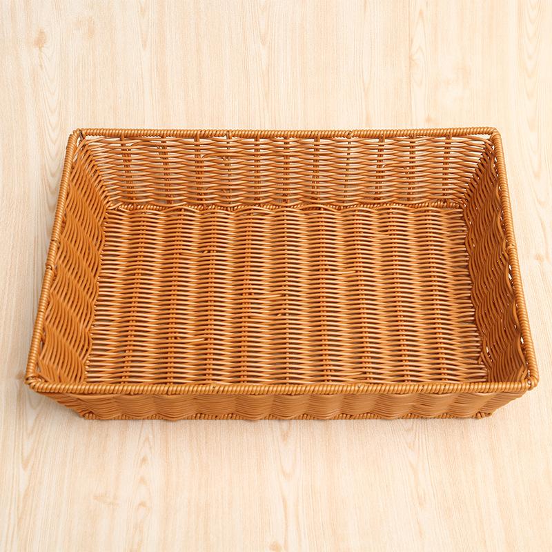 Hardcore Fruit Basket Bread Basket Supermarket Display Basket Display Basket Handmade Imitation Rattan Woven Basket