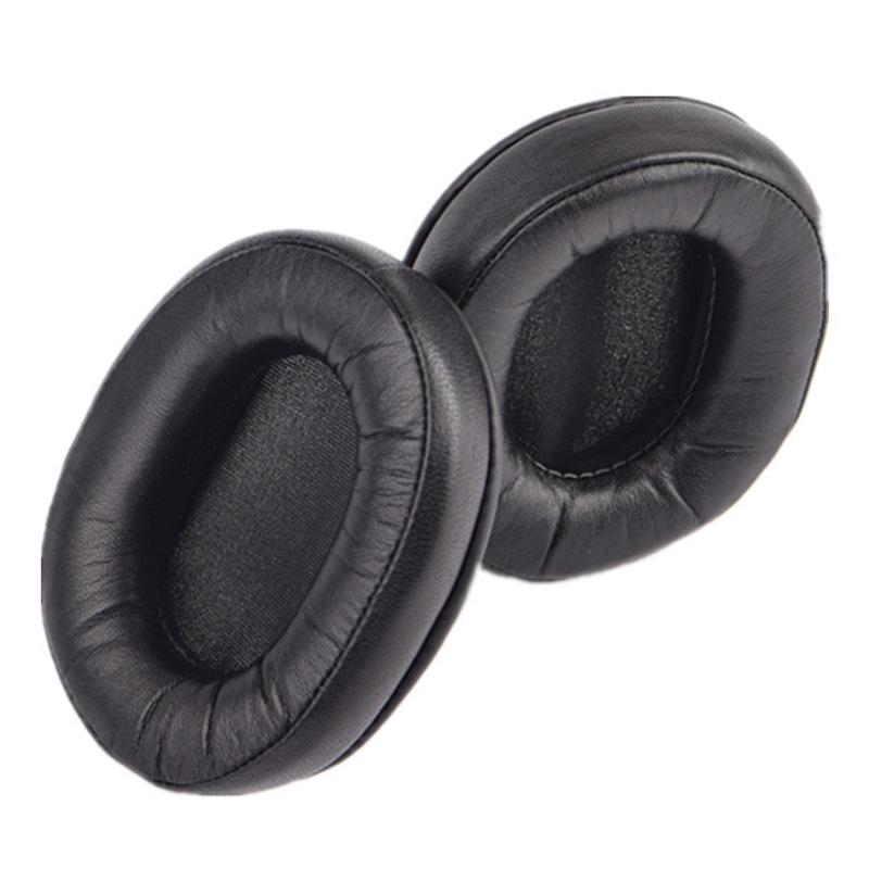 

For Audio Technica ATH-MSR7/M50X/M20/M40/M40X One Pair Soft Lambskin Leather Headphone Ear Cushions Replacement Earpads Black