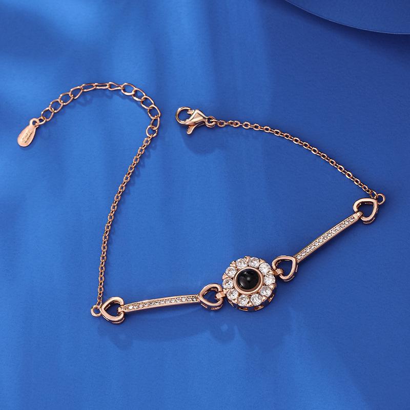 100 Languages 'I Love You' Projection Bracelet - Customizable with Color Picture, Perfect Christmas Gift.