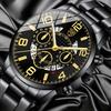 5-Piece Set Watch Necklace Bracelet Men'S Watch Belt Watch Quartz Watch Fashion Men