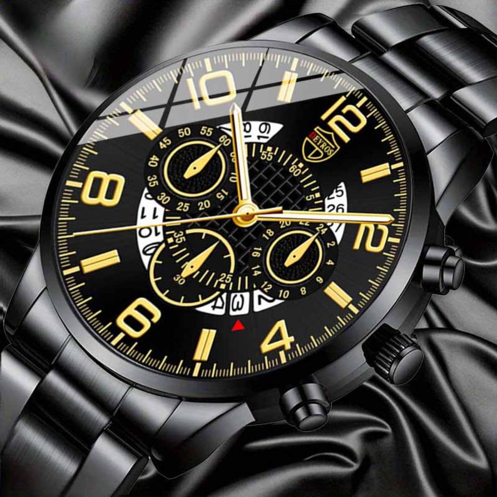 5-Piece Set Watch Necklace Bracelet Men'S Watch Belt Watch Quartz Watch Fashion Men