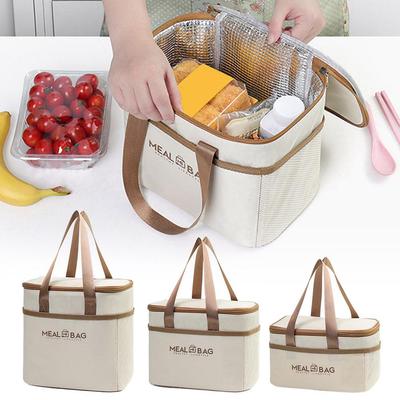 Sac Thermique Portable Boîte Alimentaire Isolée Imperméable Bandoulière Boîte Isolée, Sac Boîte à Lunch Portable Grande Capacité