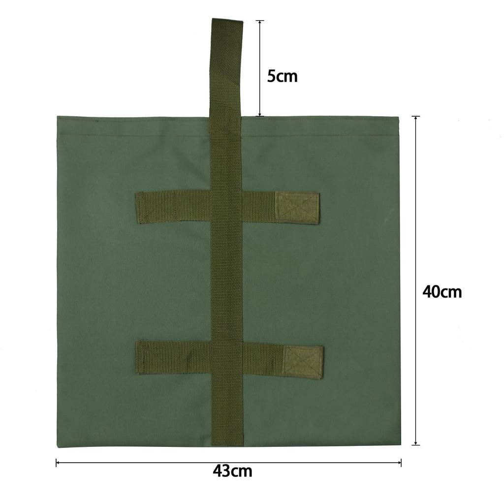 Sutekus Sandbags for Securely Securing Tents and 6L Capacity of Weight Bags for Velcro Pack of 6 Tarps, (10kg Sand), Tents, Closure, (Army Green)