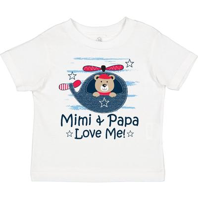 Inktastic Mimi And Papa Love Me Boys Toddler T-Shirt Childs Shower Grandchildren