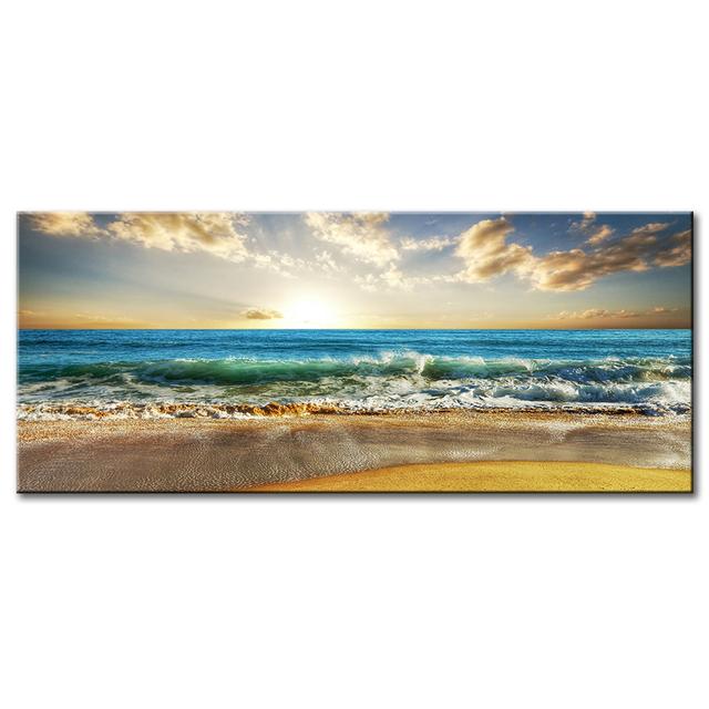 Beach Sunset Wall Art Posters Large Landscape Canvas Painting Print Nordic Forest Trees Wall Decoration Picture For Home Decor