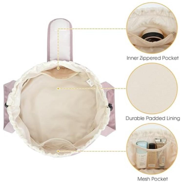 Large Capacity Portable Drawstring Cosmetic Bag Organizer Travel Wash Bag Fashion Makeup Storage Bag