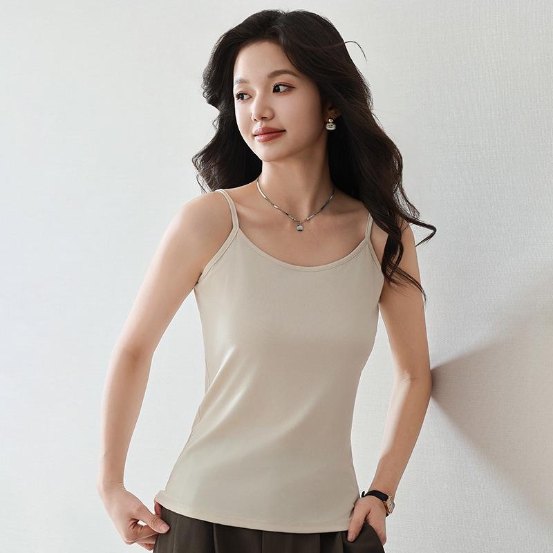 2026 Spring/Summer Women's Slim Fit Color Block Spaghetti Strap Tank Top