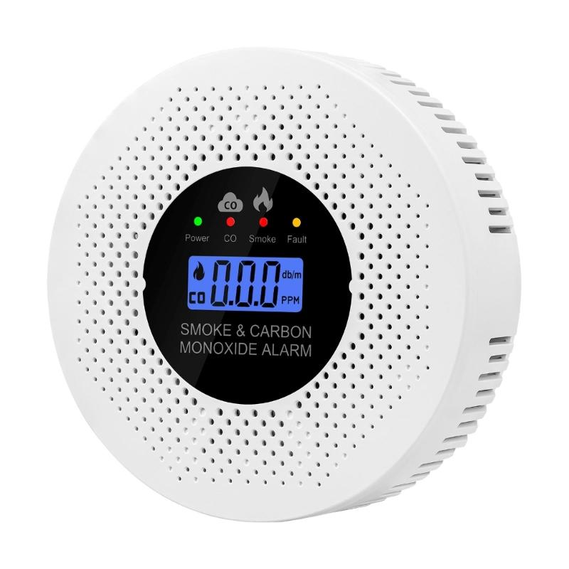 Advanced 2 In 1 Carbon Monoxide Smokes Detectors Featuring Real Time Display & High Accuracy Sensors for Household