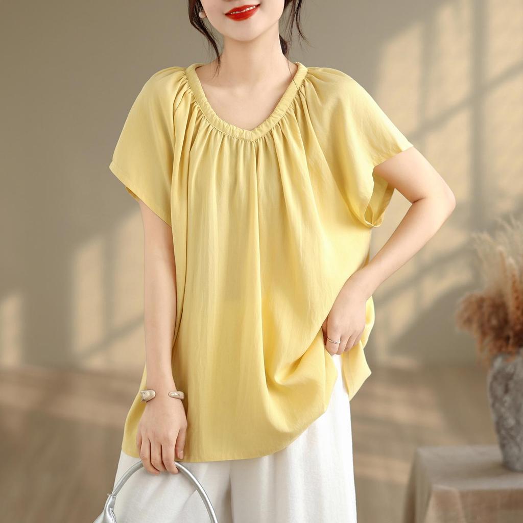 Short Sleeve Oversized Vintage Casual Loose T Shirt Tops Women Summer T-shirt