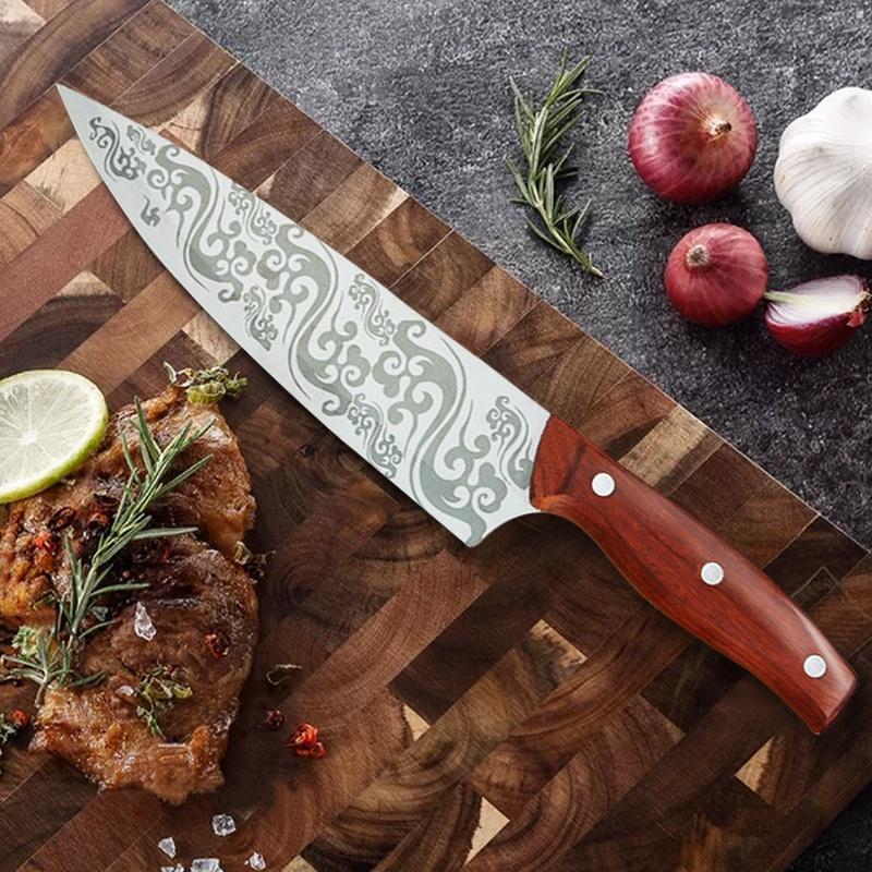 8-calowy nóż szefa kuchni Japoński nóż do krojenia ze stali nierdzewnej Narzędzie kuchenne Akcesoria kuchenne