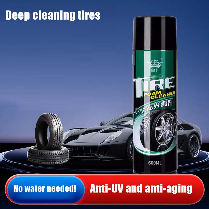 Tire Foam Bright Cleaner Black Tire Wax Lotion High Gloss Spray Cleaner Moisturizing Tire Polish Waterproof
