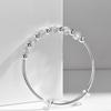 Zhaocai Six Flowers White Copper Plated Silver Bracelet for Women's Transport Flower Push Pull Bracelet Silver Jewelry Birthday Gift