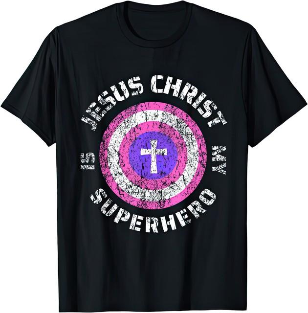 Jesus Christ Is My Superhero Kids Toddler Girls Christian Faith T Shirt L