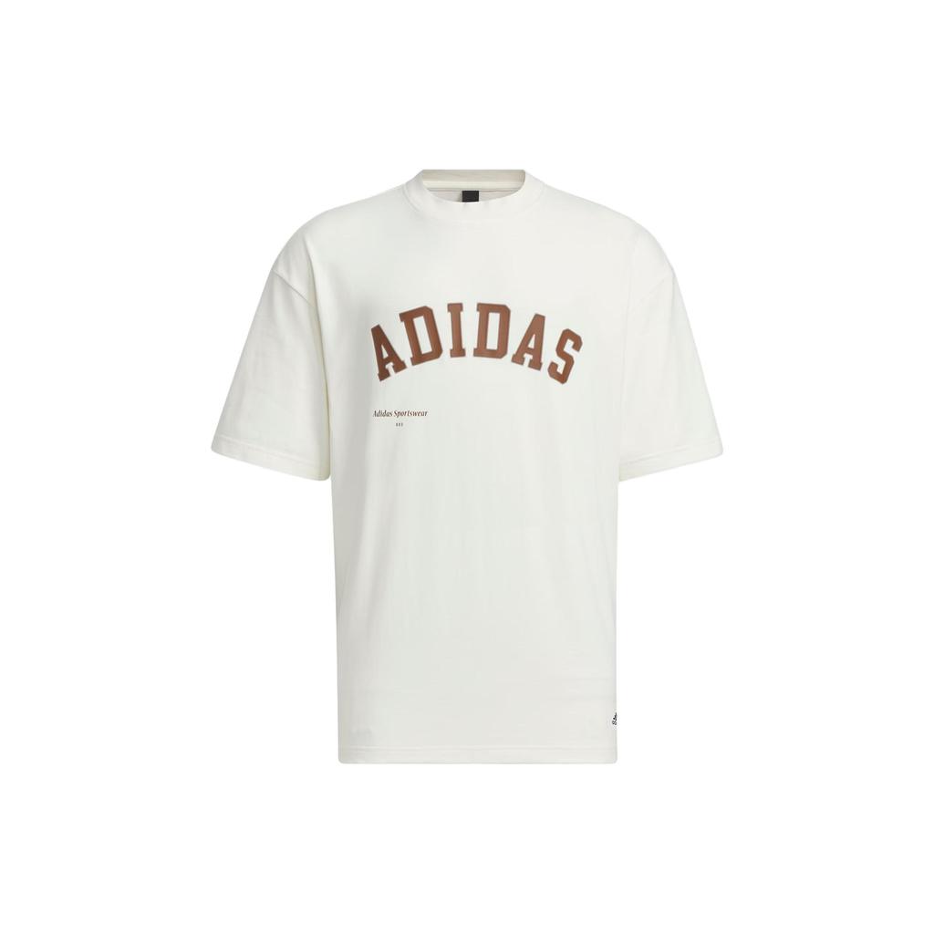Adidas Sportswear Short Sleeve Tee With Letter Logo Print And American Retro Style Men Tops Han-Jade-White IS4960
