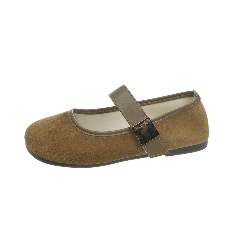 

Мода 2025 НОВЫЕ Ретро Квадратный Носок Плоская Подошва Слипоны Женские Весна Лето Новые Повседневные Бархатная Поверхность Одинарные Туфли 40 хаки