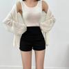 Women's Trendy High-Waisted Slimming Black Shorts - Autumn/Winter