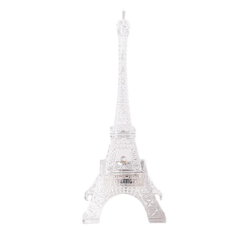 1PC Colorful LED Luminous Eiffel Tower Acrylic Night Light Holiday Gift