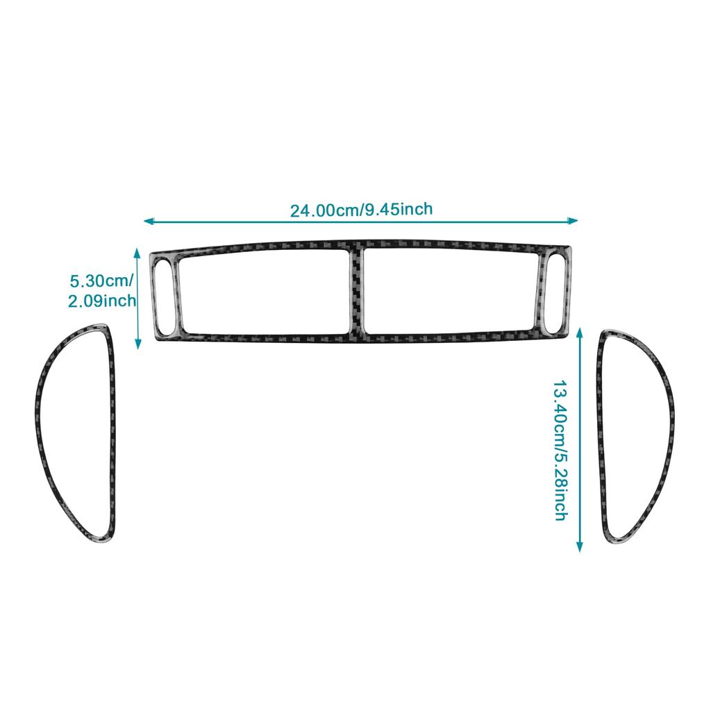 AIRSPEED Carbon Fiber Interior Center Control Air Conditioning Vent Sticker for SLK R171 Interior with Tape Mercedes-Benz (2nd Generation, 2004-2010)