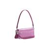 Coach Studio 20 Logo Large Sequin Flap Lock Leather Baguette Crossbody Bag Small Women bags Deep-Magenta CM428-LHOVU
