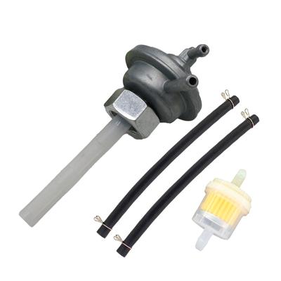 Kraftstoffpumpenventil, Vakuum-Benzinhahn mit 50 mm weißem Schlauch, Ersatz-Motorradzubehör, kompatibel mit GY6 50 cc, 150 cc
