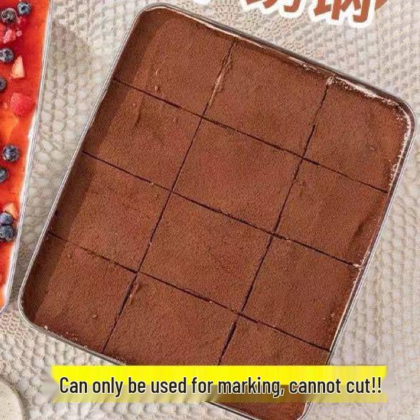 Adjustable Stainless Steel Tiramisu Cake Divider - Ideal for Commercial and Street Stall Use