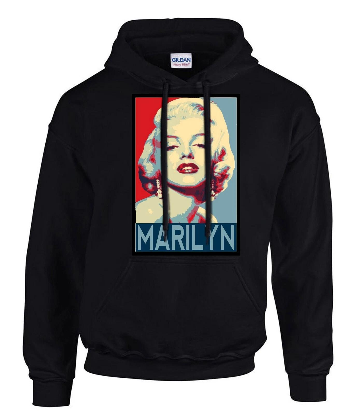 Marlyn Marlin Monroe Schwarze Hoodies Kapuzenpullover -31059 -SW S