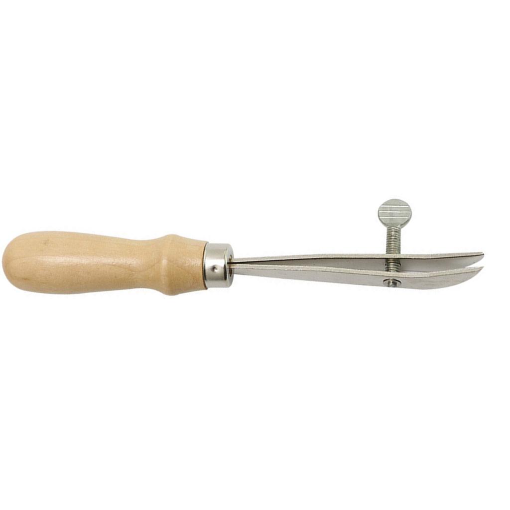 Wood Handle Leather Edging Creaser Tool Adjustable Leather Scriber Tool Leather Working Tool for Leather Craft Stitching