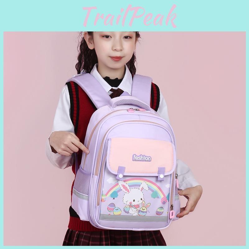Rabbit Astronaut Childrens Oxford Fabric School Bag With Padded Straps Kids For