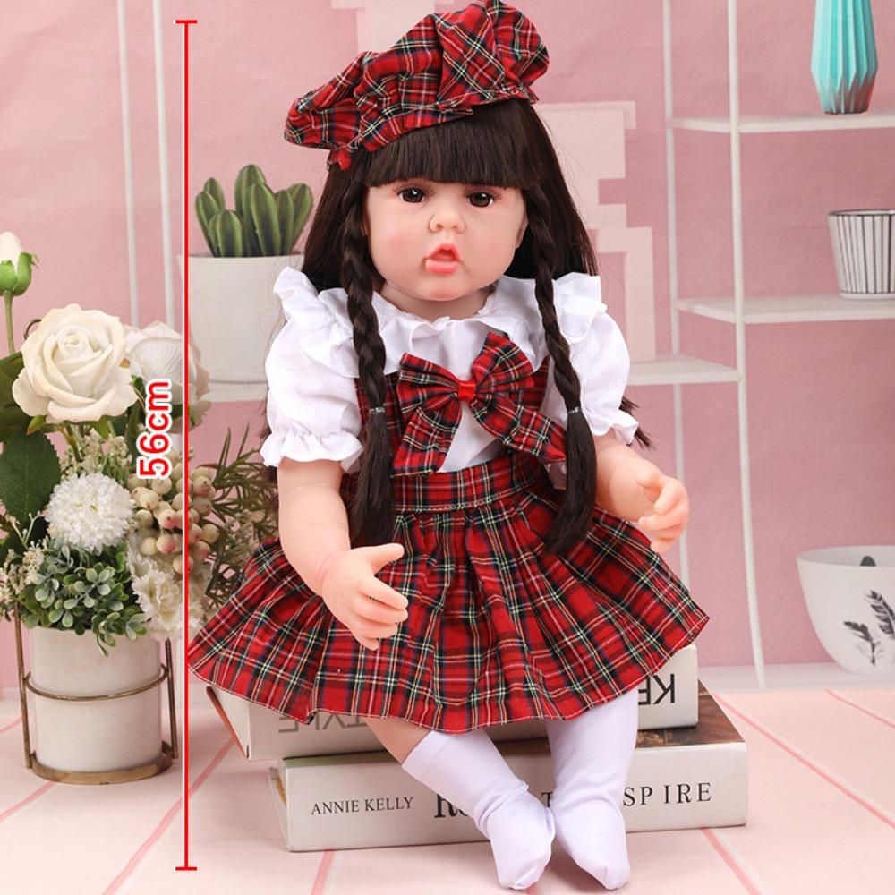 56Cm Reborn Simulation Barbie Gift Doll Baby Soft Gel Girl Toy Set Children's Doll