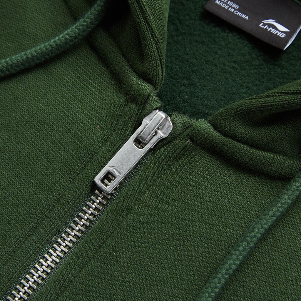 Li-Ning Weekend Youth Infrarot Wärme Antistatisch Antibakteriell Amerikanischer Vintage Cardigan Fleece Warm Bequem Langarm Sweatshirt AWDUA11-7