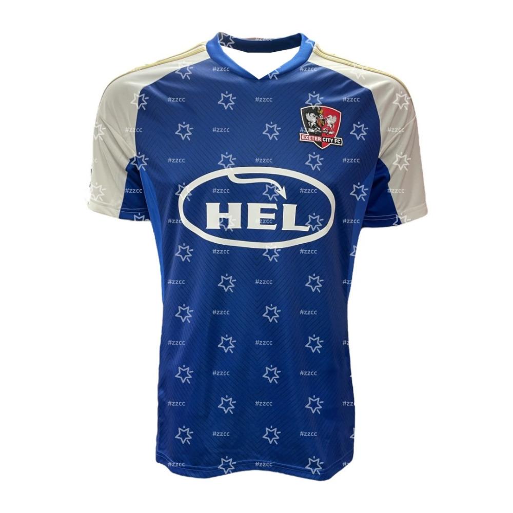 Exeter City Home Football Jersey Training Set Football Fan Gift Summer Sports Men's T-Shirt Kid's Clothing Tee Woman