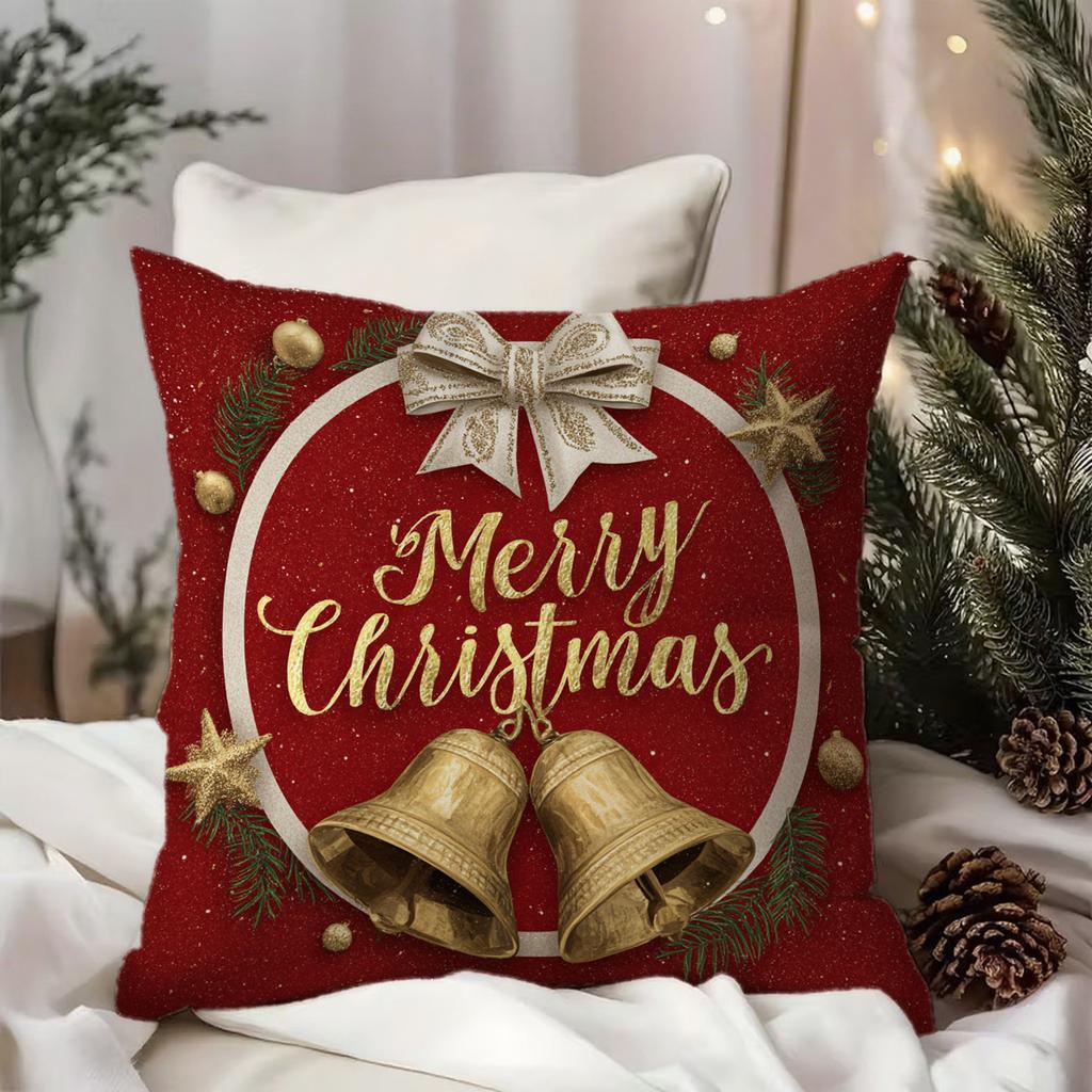 Merry Christmas Red PillowcaseSuitable for sofa car bedroom decorative cushion cover pillow cover