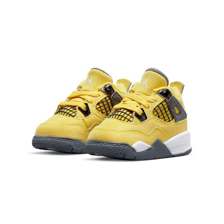 Air Jordan 4 Retro TD Lightning 2021 Detské tenisky Žltá Tour-Yellow Viacfarebná BQ7670-700