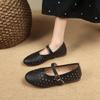 Retro Hollow Ballet Mary Jane Shoes Women's 2025 Spring New Breathable Soft-soled Sandals Flat-soled Comfortable Single Shoes