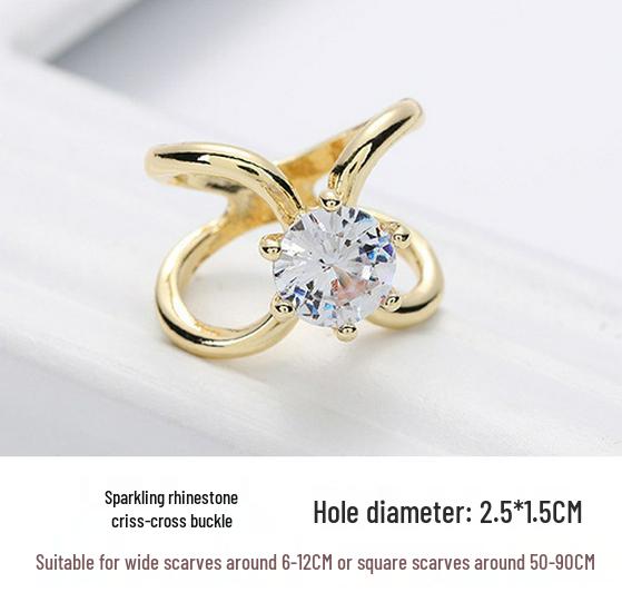 Pearl Brooch: Minimalist Silk Scarf Buckle Ring - Versatile Fashion Accessory