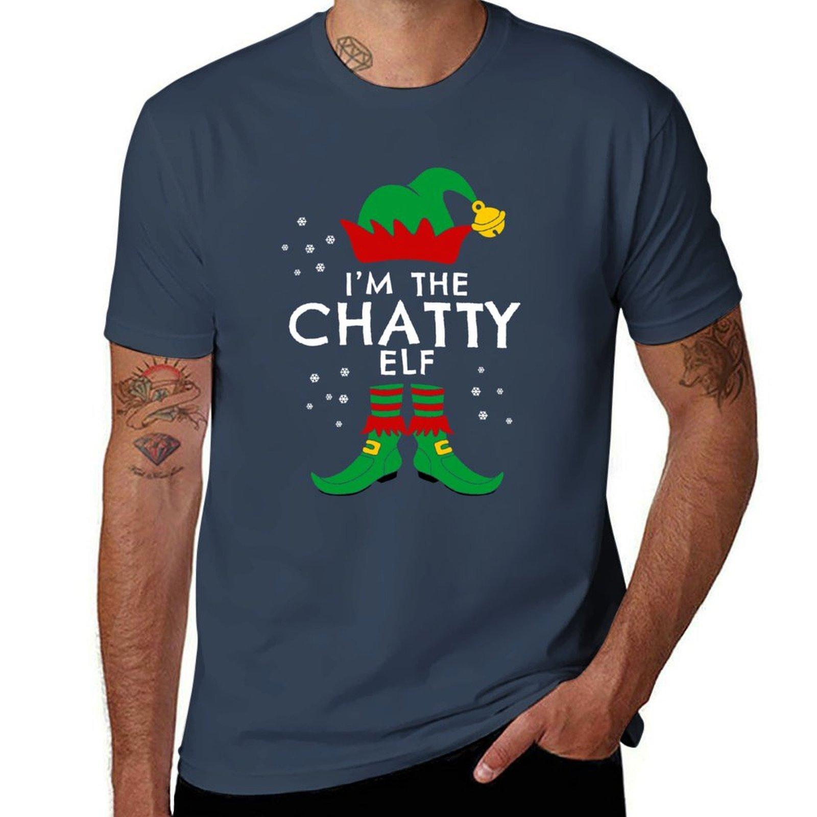 Im the Chatty Elf Family Matching Christmas 2020 TShirt t shirts for man graphic tees t shirt personalised TShirt S