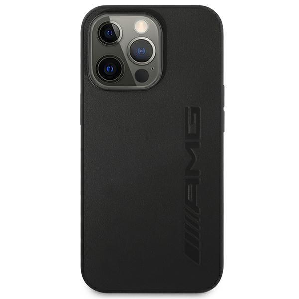 AMG AMHCP14XDOLBK iPhone 14 Pro Max 6.7" black/black hardcase Leather Hot Stamped