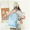 Schoolbag design sense star sequined schoolbag female small fresh solid color primary school student backpack large capacity high school backpack