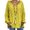 TIFICY Moda feminina casual outono inverno cor sólida estampa manga comprida suéteres com capuz