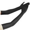 1 Paar Hohelastische Spandex Sonnenschutz Lange Handschuhe Party Nachtclub Hochzeit Performance Schwarze Handschuhe