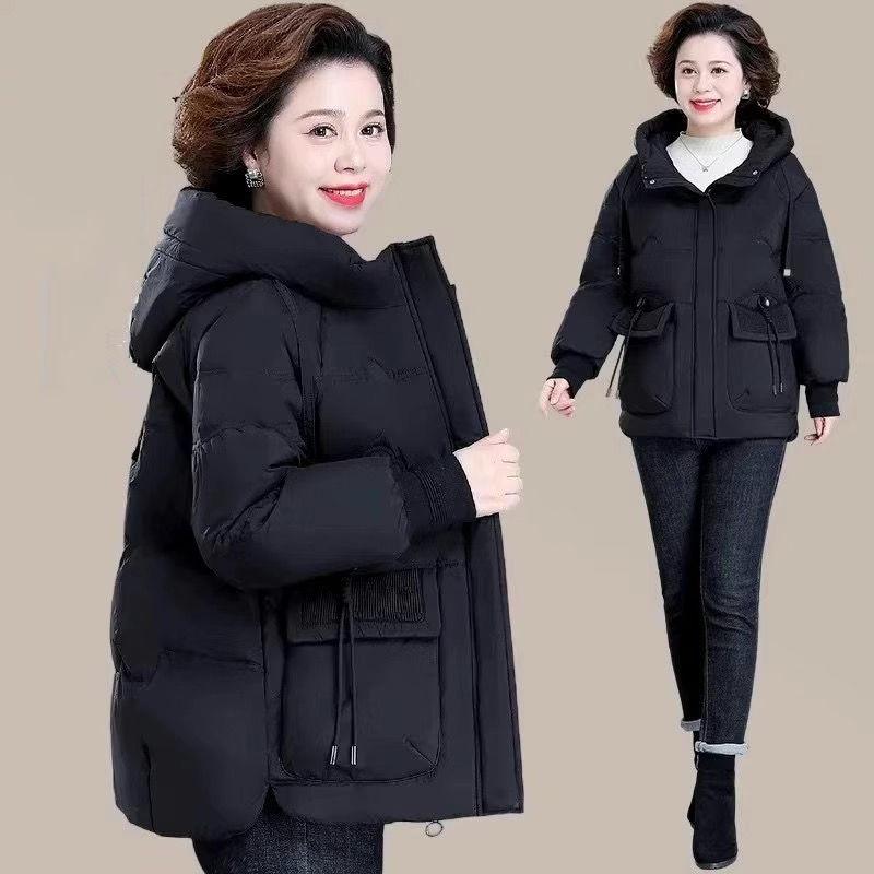Plus Size Thin Padded Jacket, Short Down Jacket, Winter Clothes, Middle-aged and Elderly Winter Clothes, Women's Models