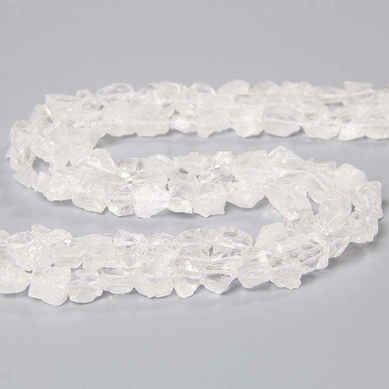 20 pcs 7-11MM Transparent Natural White Clear Crystal Quartz Beads Mineral Semi-precious Stones Bead For Diy Jewelry Making Bulk