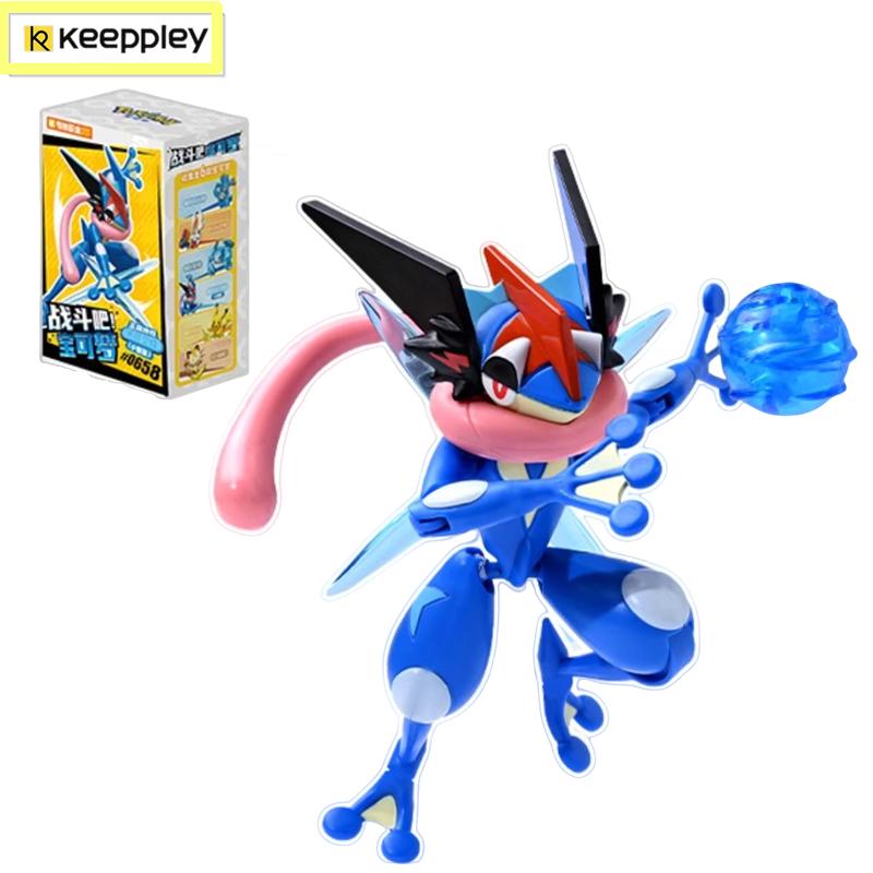 Keeppley Pokemon Battle Building Blocks Lucario Charizard Mewtwo Blastoise Greninja Assembly 3D Model Mini Brick Figure Toys