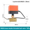 Electric Copper Two-way Ball Valve DN15 20 25 32 40 50 Three Wire Two-point Control 220V 12V 24V Electric Ball Valve