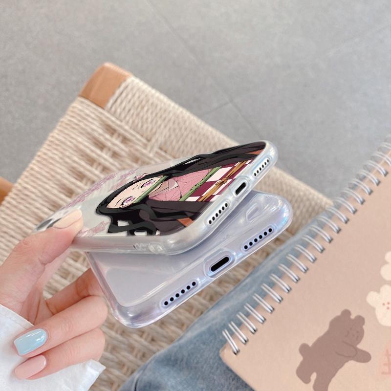 Anime Cartoon vzorované měkké průhledné silikonové pouzdro pro Samsung A55 M35 S24 Xiaomi Redmi Note 13 Poco C65 iPhone fotoaparát nárazuvzdorný ochranný kryt