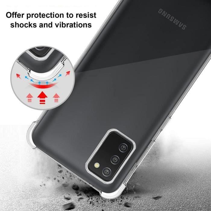 Coque - BOOLING - pour Samsung Galaxy A03S - Silicone Transparent - Protection Renforcée - 2 Verres