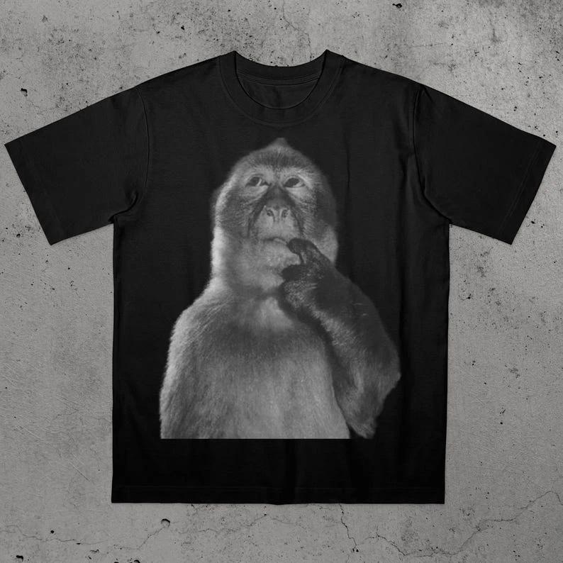 Funny Monkey Shirt | Stupid Meme Tee | Dank Memes Oddcore 90s Vintage Bootleg 4XL