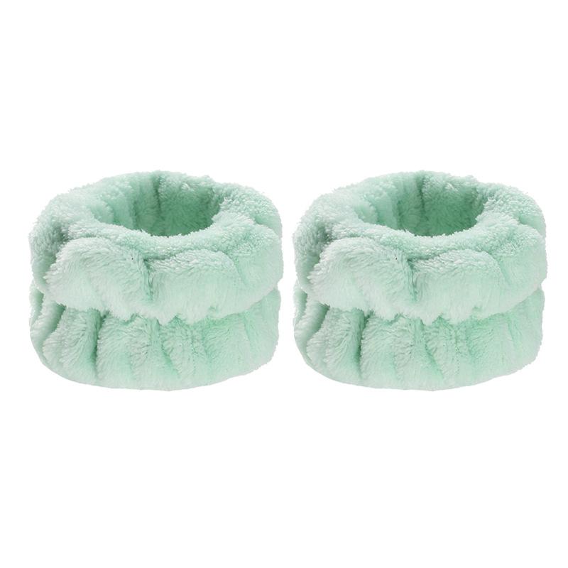Plush Flannel Absorbent Wristbands & Splash-Proof Headband Set