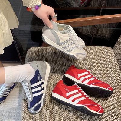 European Niche Design Sense Increases Internal Height German Training Shoes Women's 2025 Summer Color Matching Breathable Retro Casual