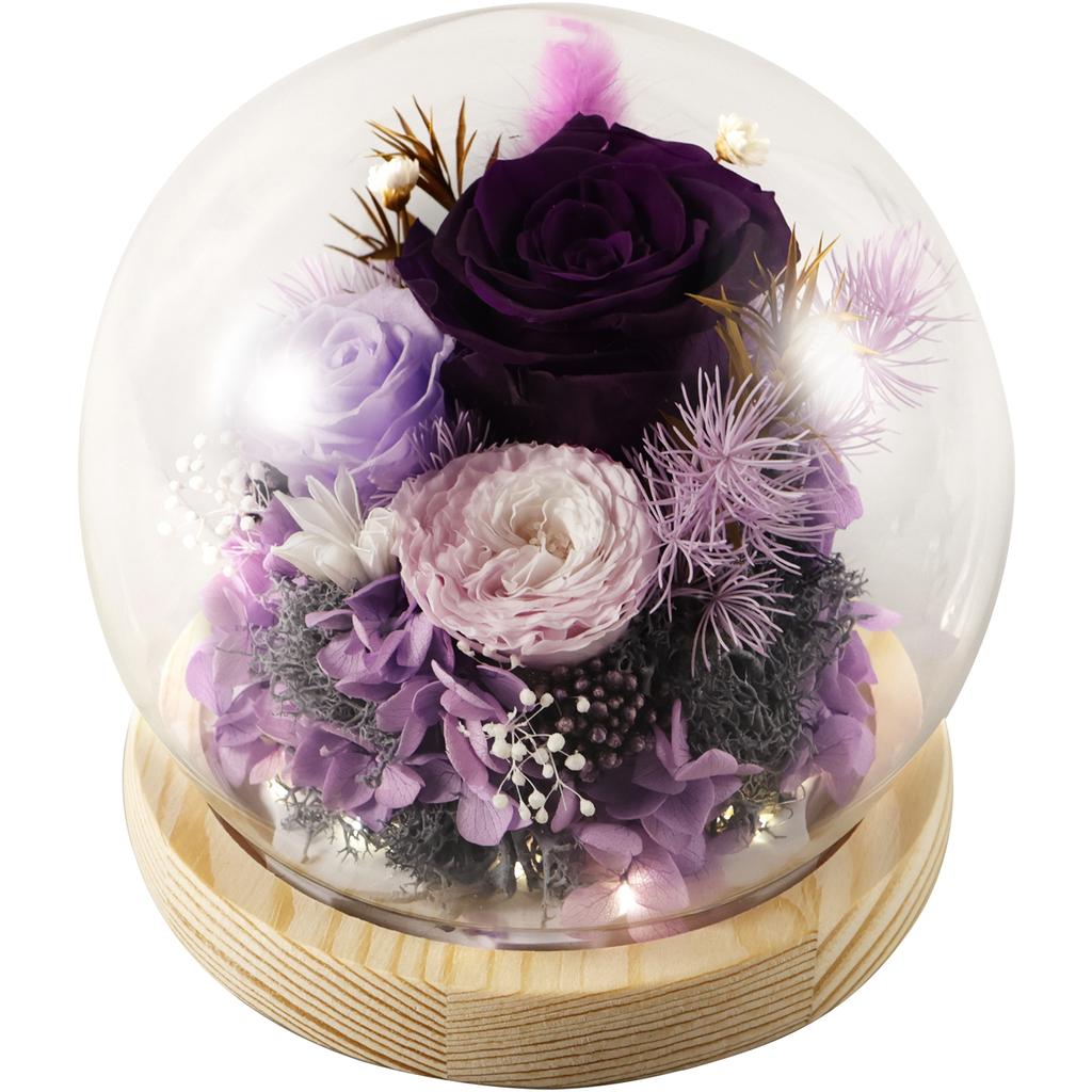 Artificial Rose Flowers Glass Cover Simulation Eternal Rose Flower Mothers Day Gifts Party Supply Valentine's Day Wedding Decor